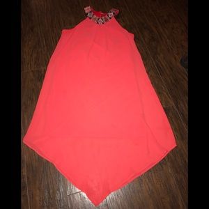 Tribal print around neck dress